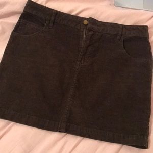 Green corduroy skirt